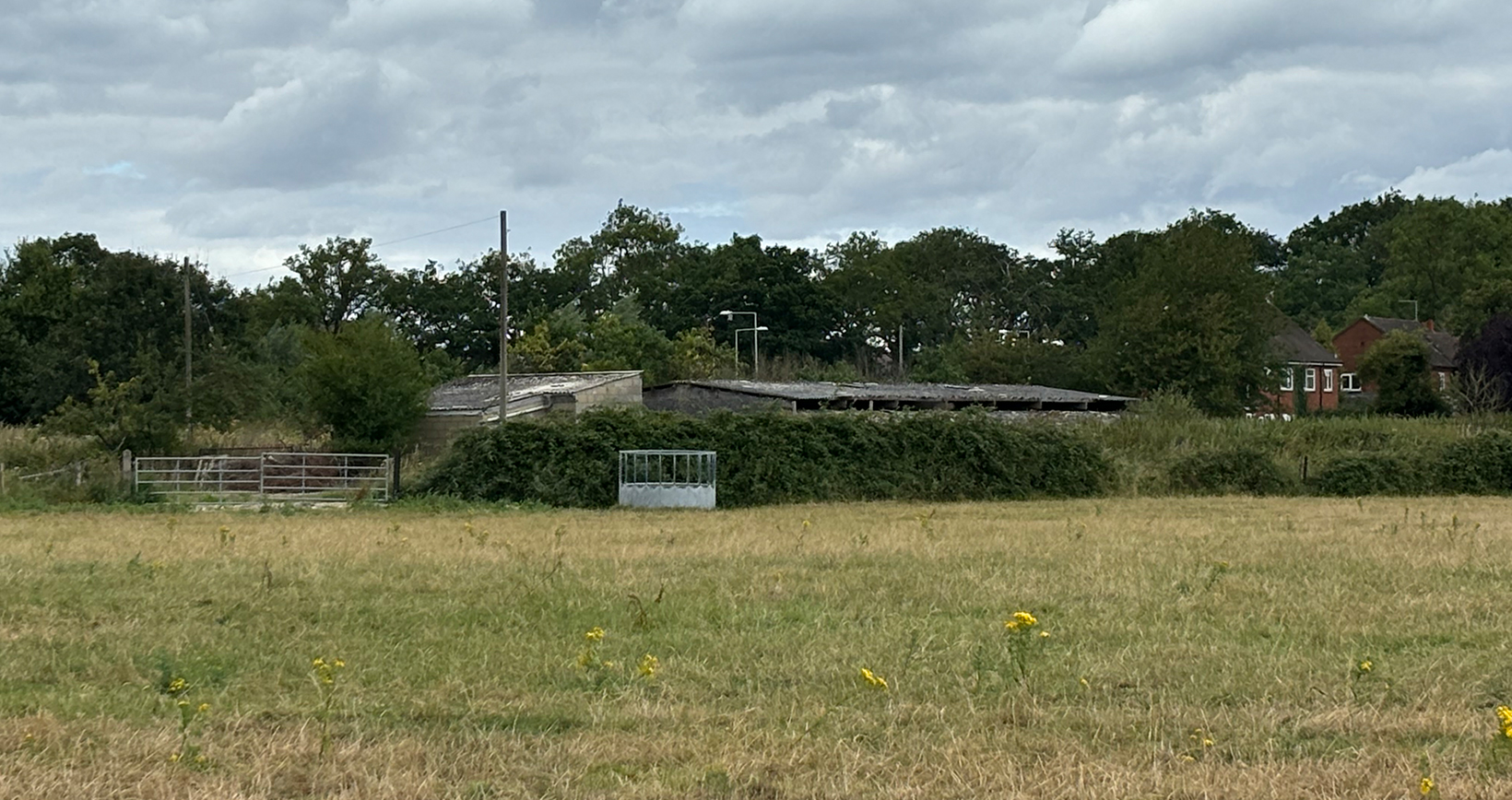 Existing site photo showing Land West of Hyde End Road